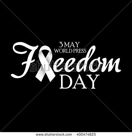 3 May World Press Freedom Day Stylish Text Illustration