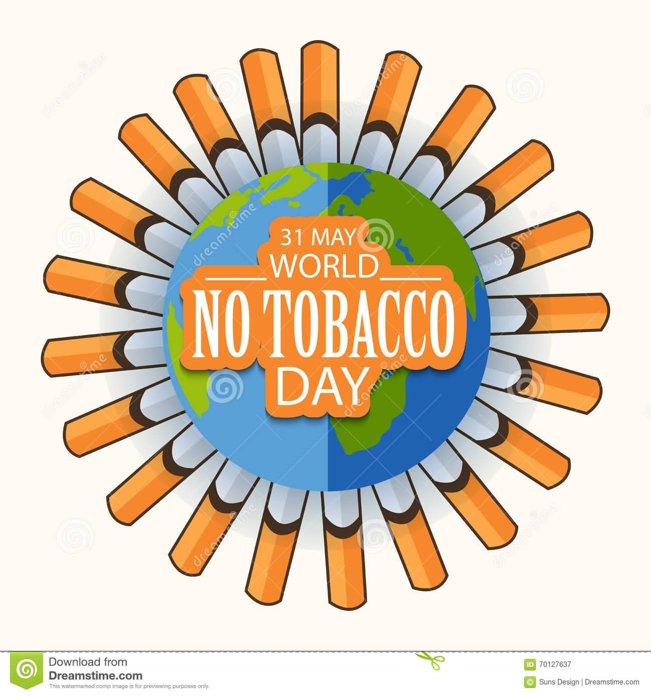 31 May World No Tobacco Day Cigarettes Design Illustration