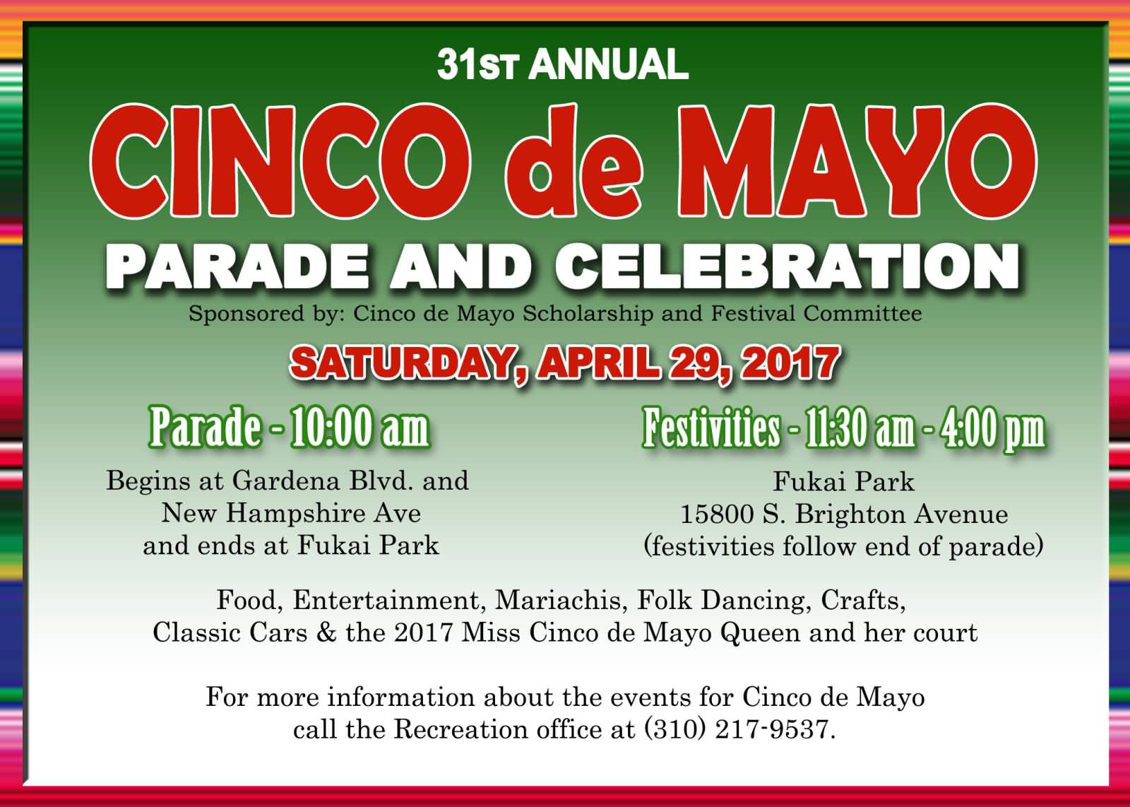 31st Annual Cinco De Mayo Parade And Celebration April 29, 2017