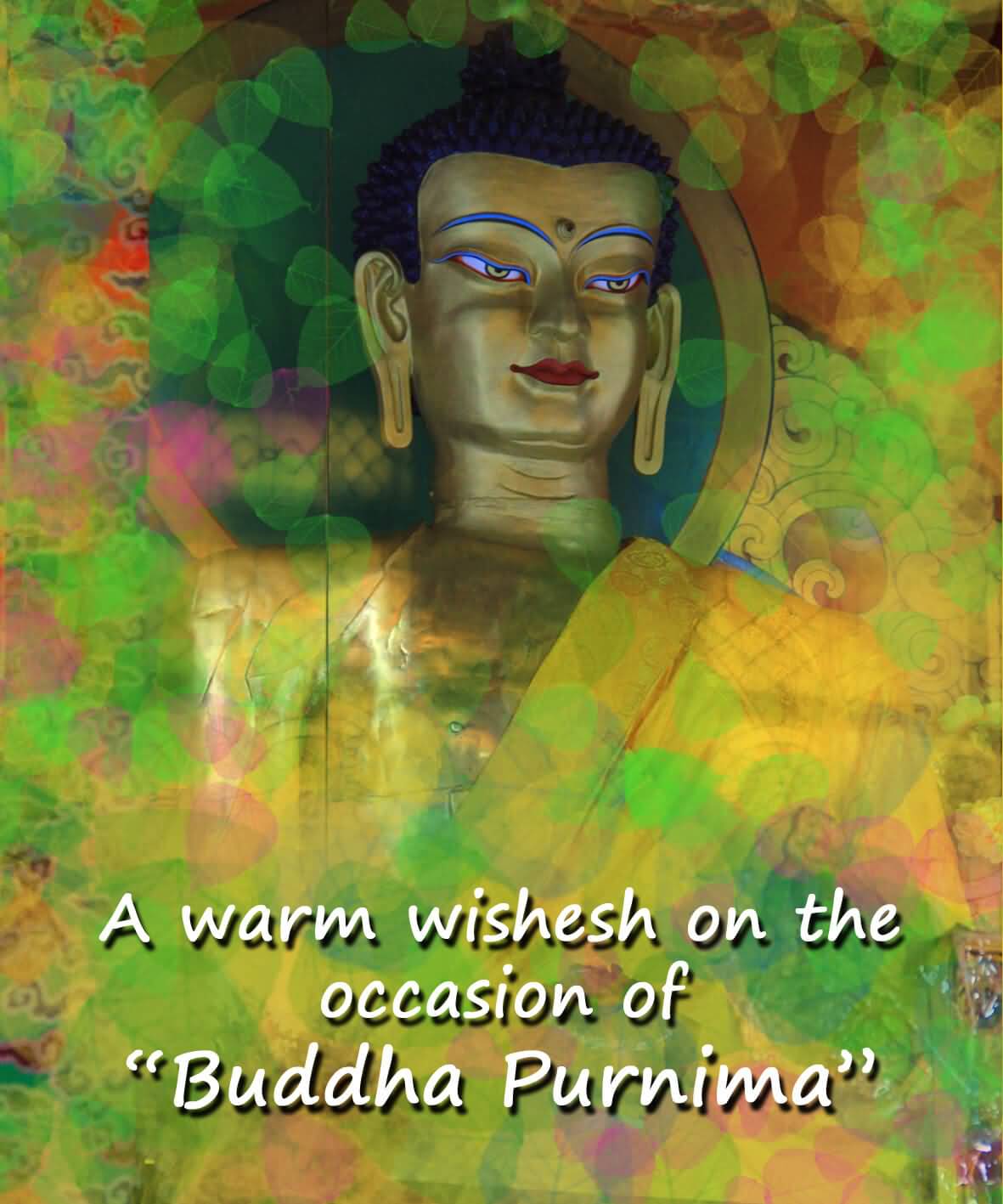 A Warm Wishes On The Occasion Of Buddha Purnima Card