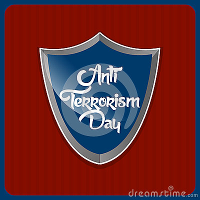 Anti Terrorism Day Shield In Background
