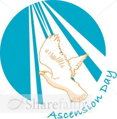 Ascension Day Flying Dove Clipart