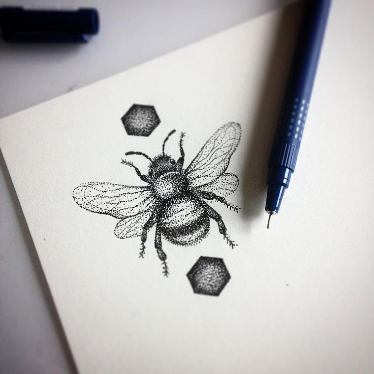 Black Ink Insect Tattoo Design