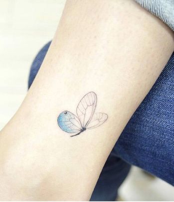 Classic Flying Butterfly Tattoo Design For Girl