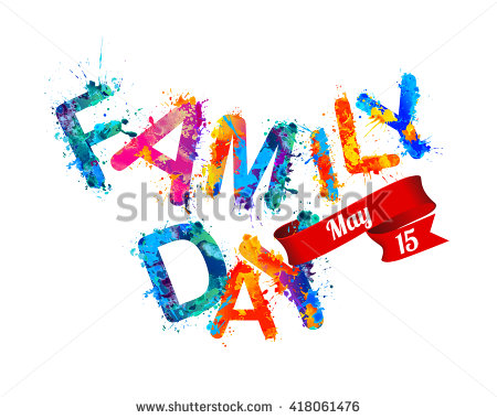 Family Day May 15 Colorful Text