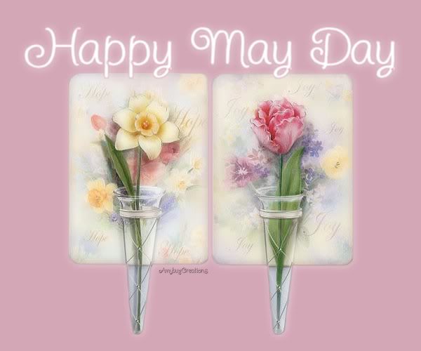 Happy May Day Beautiful Flowers Greeting Card