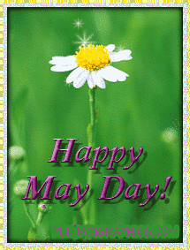 Happy May Day Glitter Ecard
