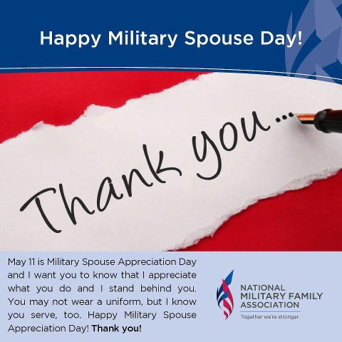 Happy Military Spouse Day Thank You Card