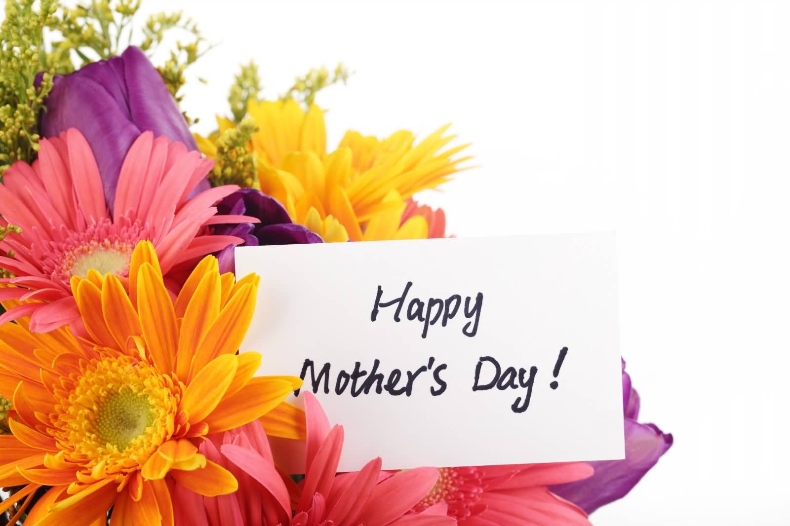 Happy Mother’s Day Note With Flowers