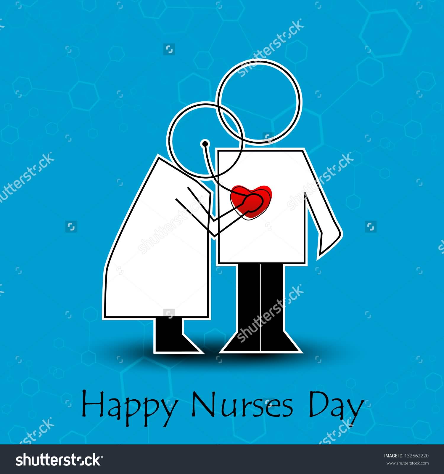 Happy Nurses Day Illustration Of Nurse Checking Patient