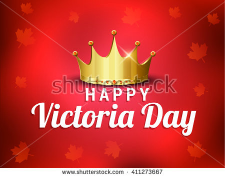 Happy Victoria Day Golden Crown Illustration