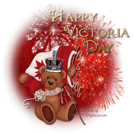 Happy Victoria Day Teddy Bear Glitter
