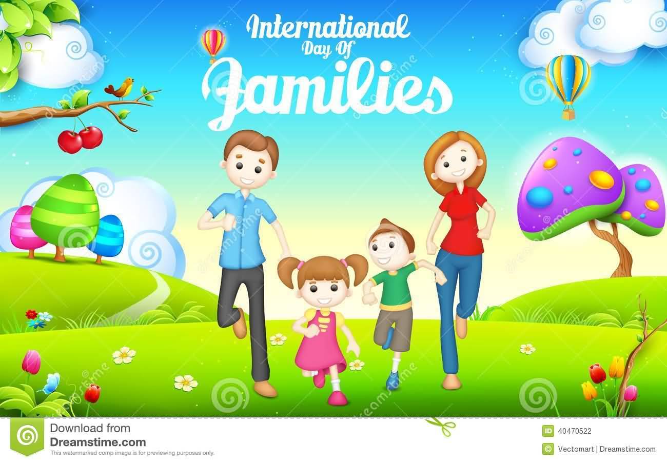 International Day Of Families Happy Family Illustration