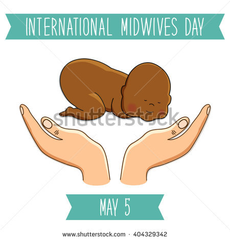 International Midwives Day May 5 New Born Kid In Hands Illustration