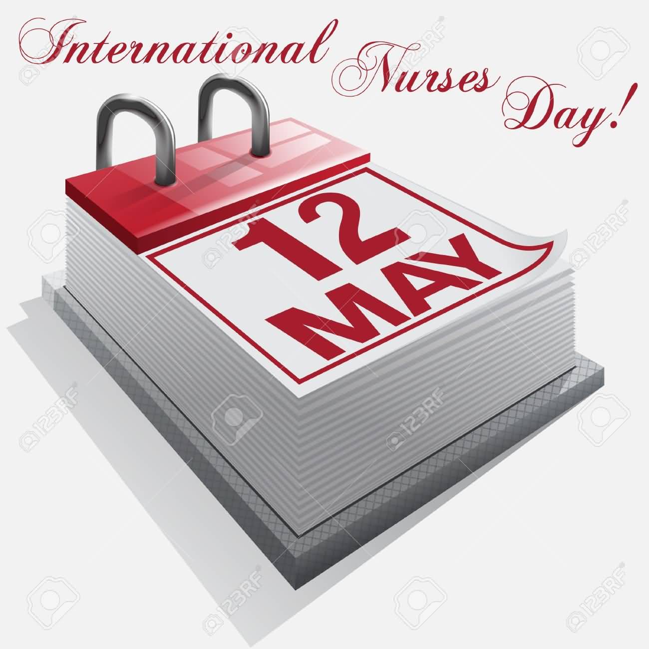 International Nurses Day 12 May Calendar Illustration