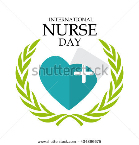 International Nurses Day Heart And Palm Leaves