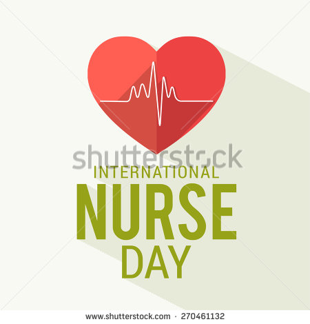 International Nurses Day Heart Beat Illustration