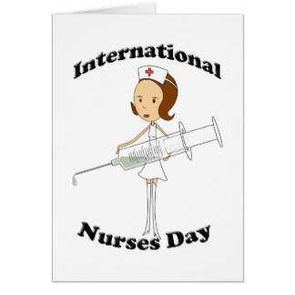International Nurses Day Nurse With Syringe Illustration