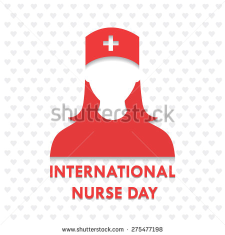 International Nurses Day Red Nurse Dress Illustration
