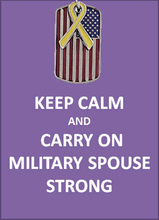Keep Calm And Carry On Military Spouse Strong