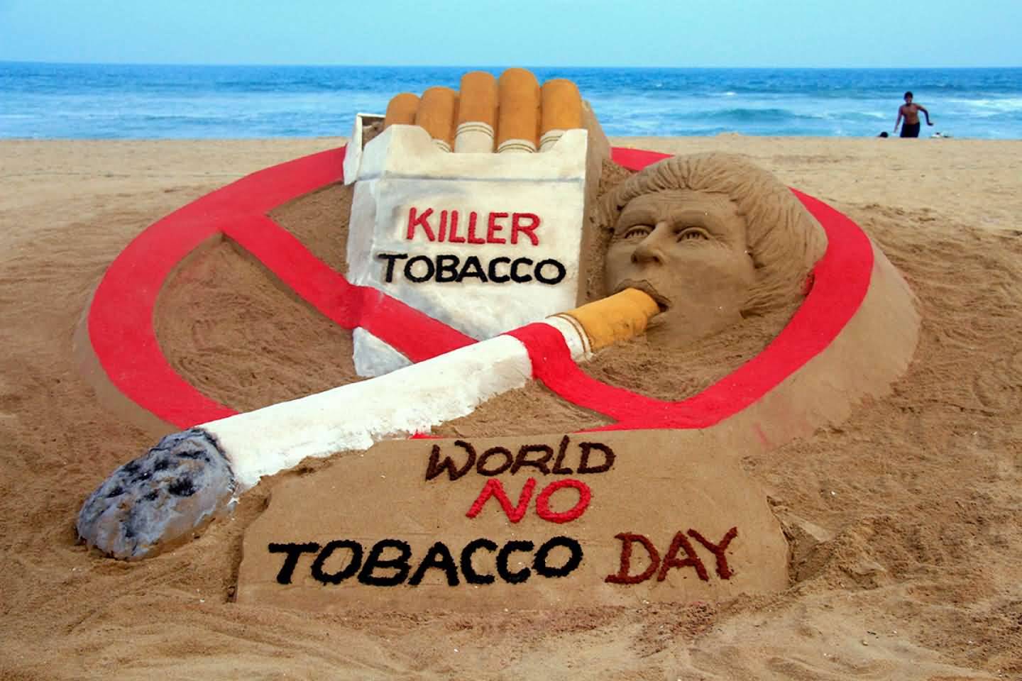 Killer Tobacco World No Tobacco Day Sand Art