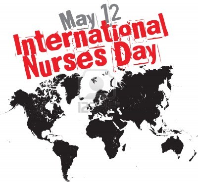May 12 International Nurses Day World Map In Background