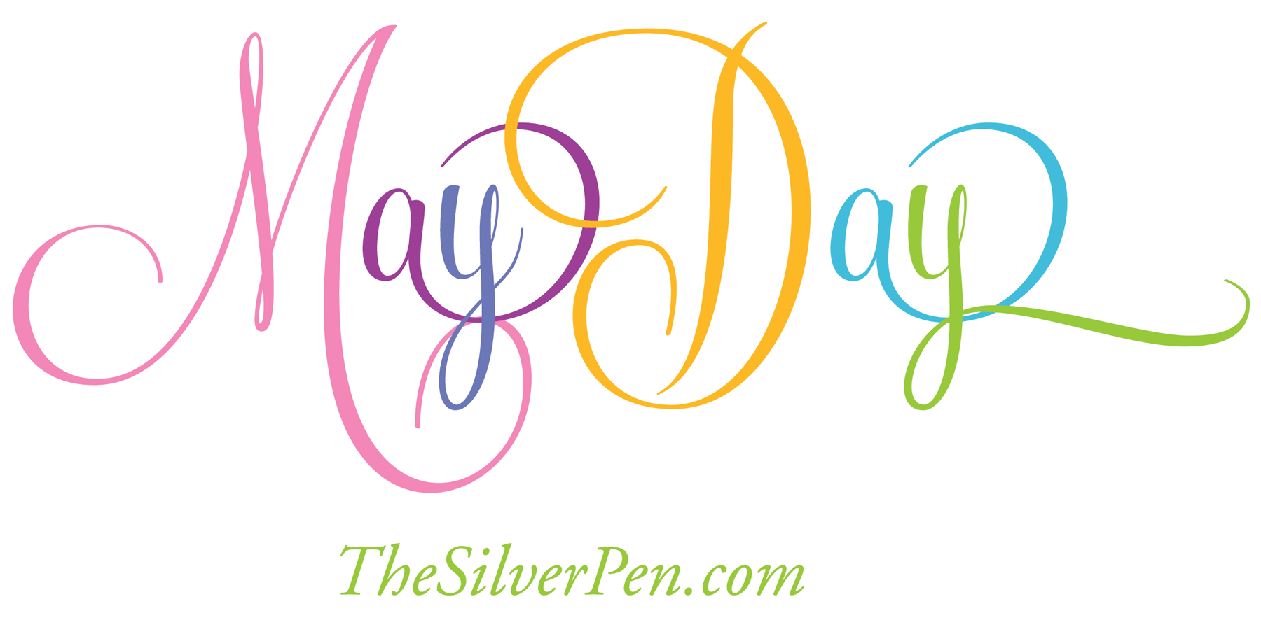 May Day Colorful Text Clipart