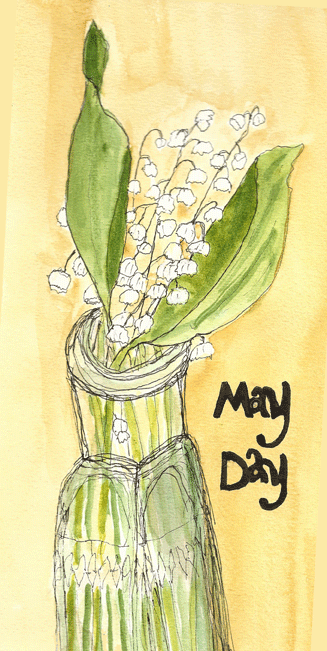 May Day Flower Buds Painting