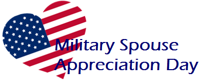 Military Spouse Appreciation Day Heart American Flag