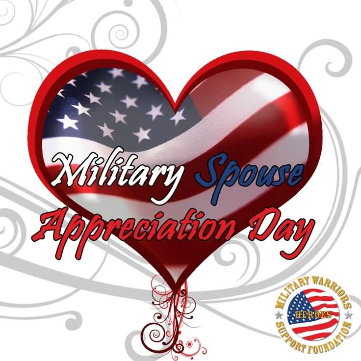 Military Spouse Appreciation Day Heart Greeting Card