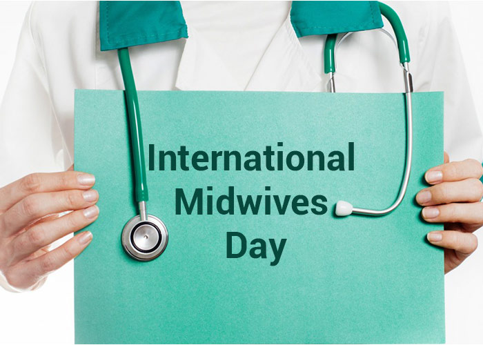 Nurse With International Midwives Day Note In Hand