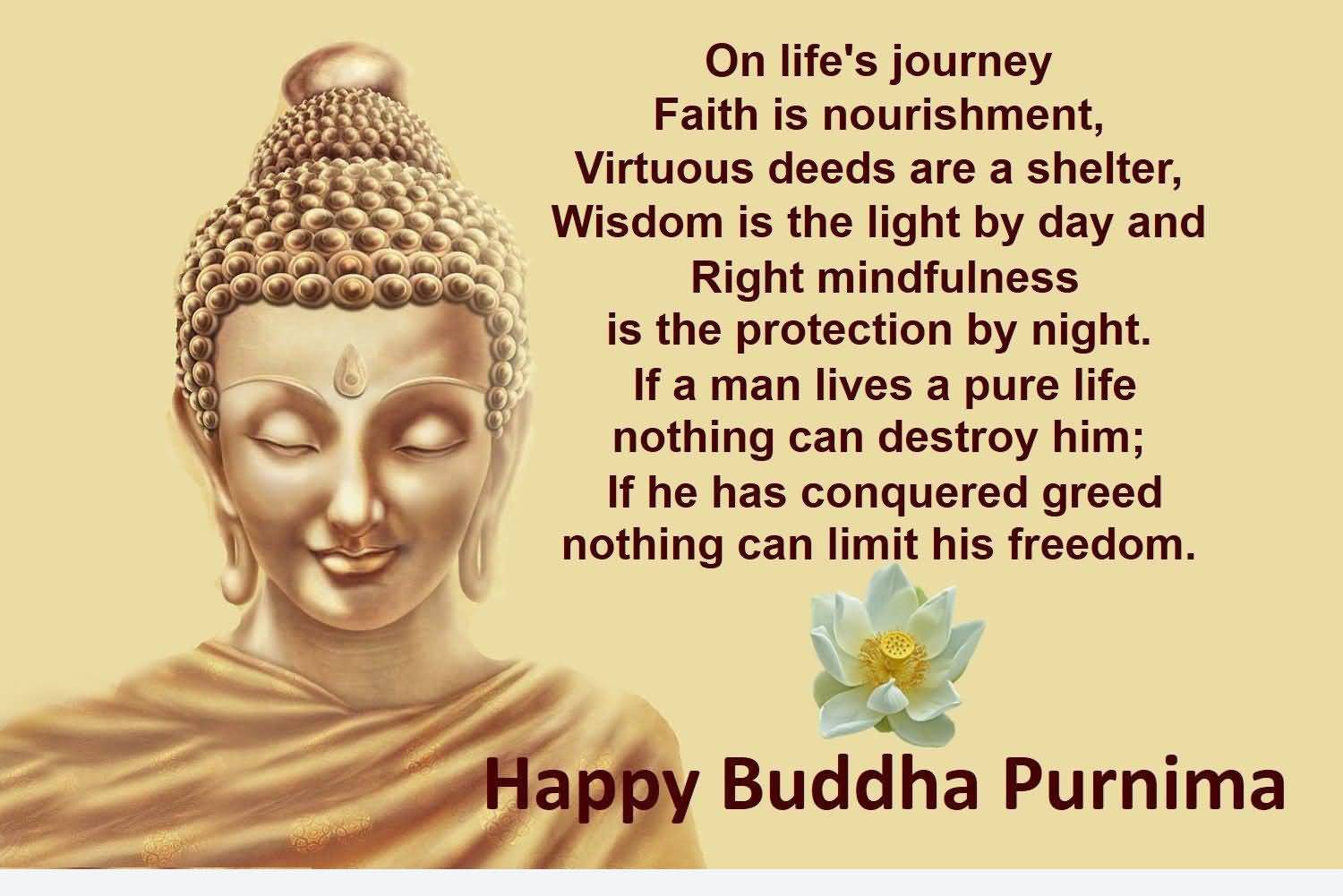On Life’s Journey Faith Is Nourishment Happy Buddha Purnima