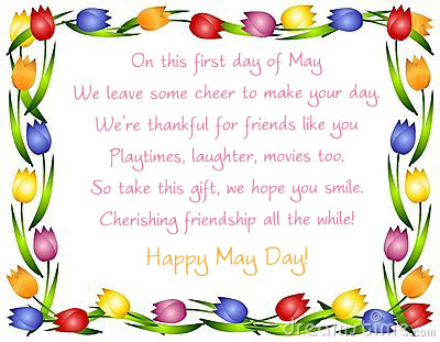 On This First Day Of May We Leave Some Cheer To Make Your Day Happy May Day Card