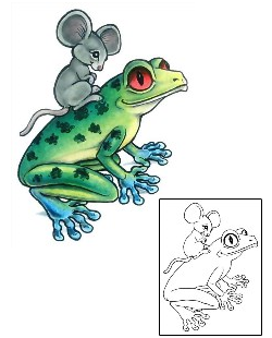 Rat On Frog Tattoo Design