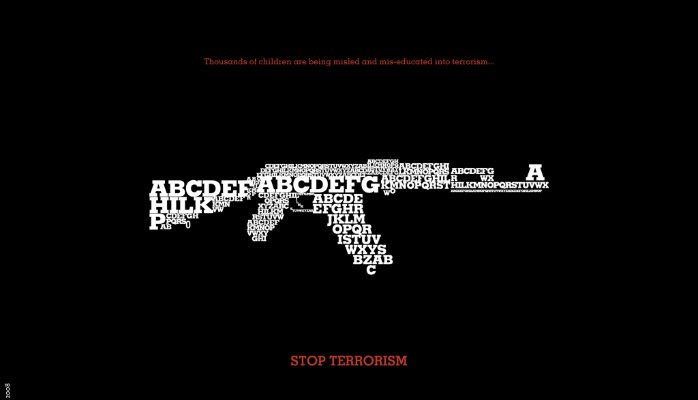 Stop Terrorism Gun Of Text Anti Terrorism Day