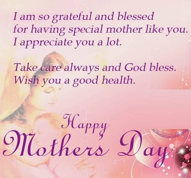 Take Care Always And God Bless Wish You A Good Health Happy Mother's Day Card