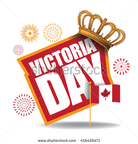 Victoria Day Flag And Crown Illustration