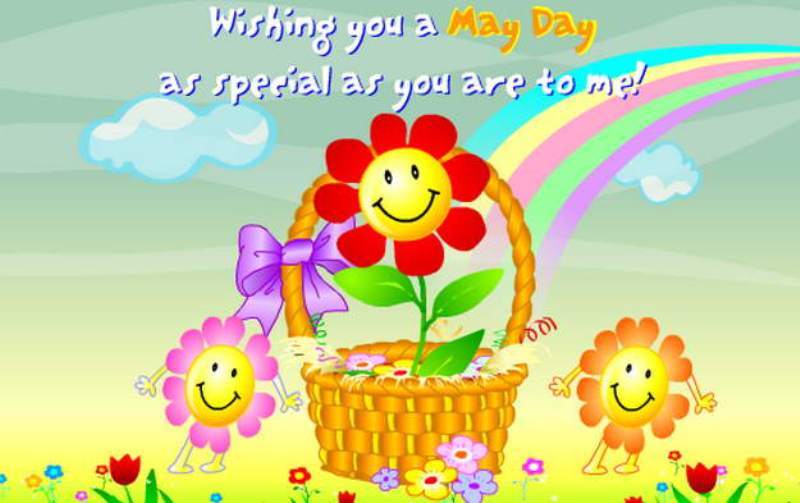 Wishing You A May Day As Special As You Are To Me Smiley Flowers