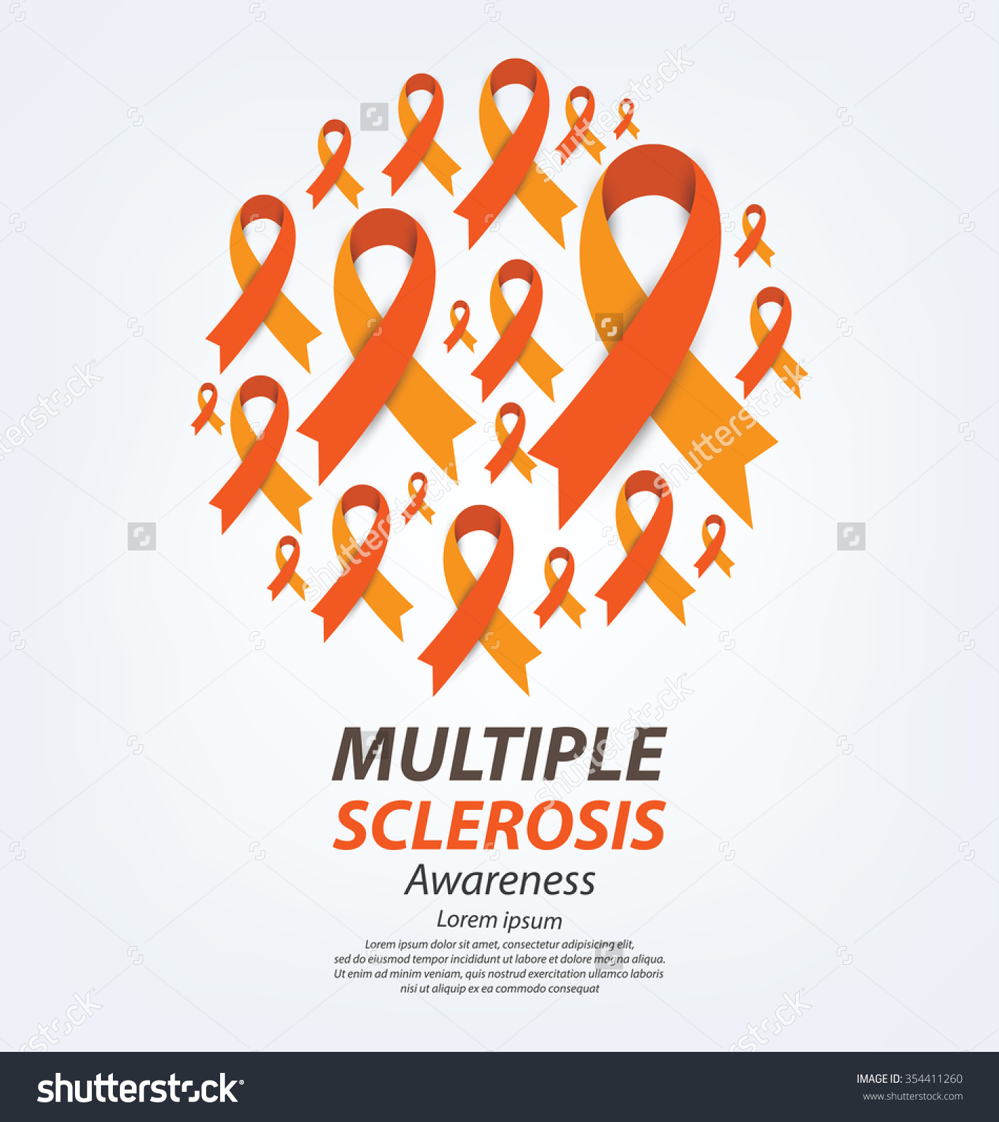 World Multiple Sclerosis Awareness Ribbons Illustration1425 x 1600