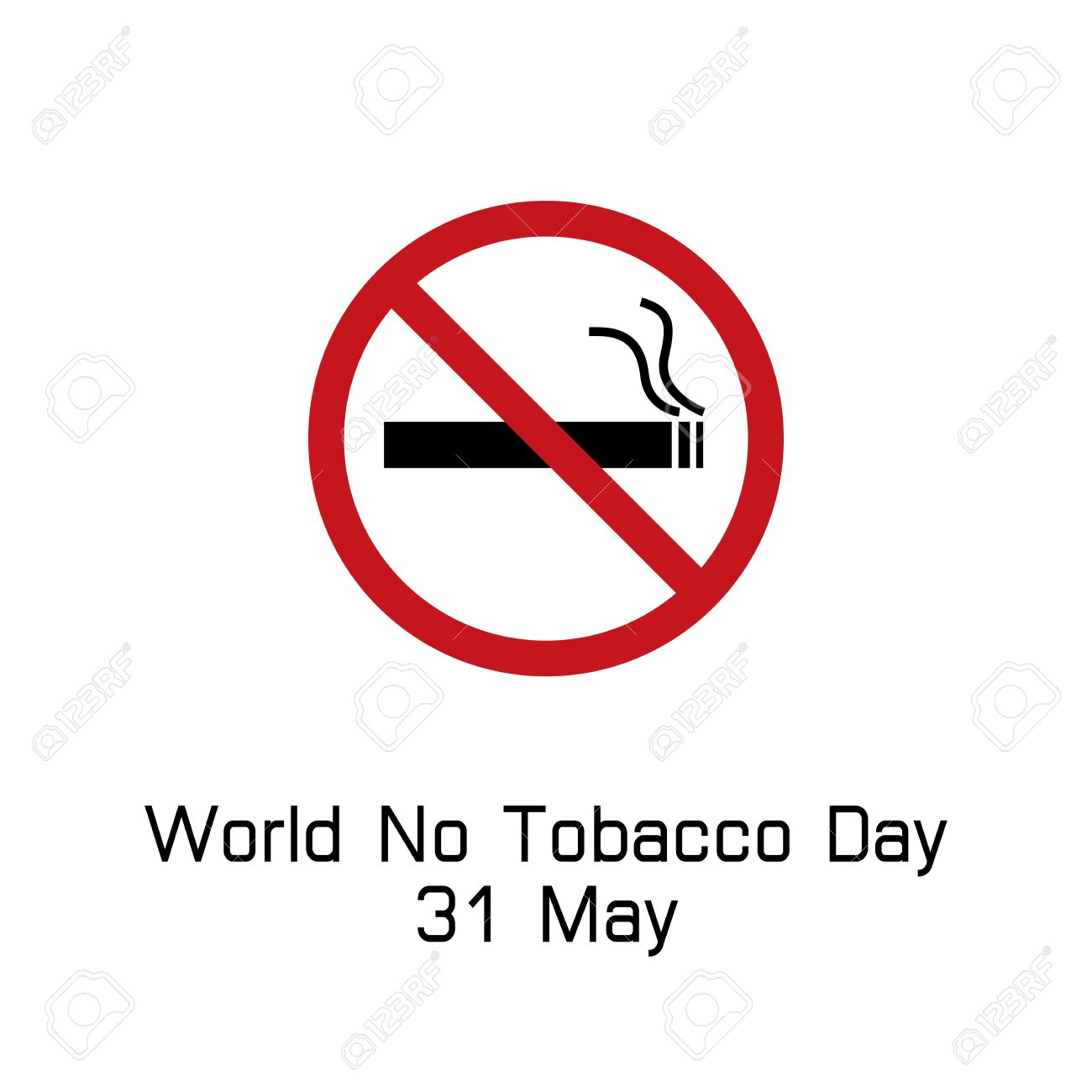 World No Tobacco Day 31 May Illustration Poster