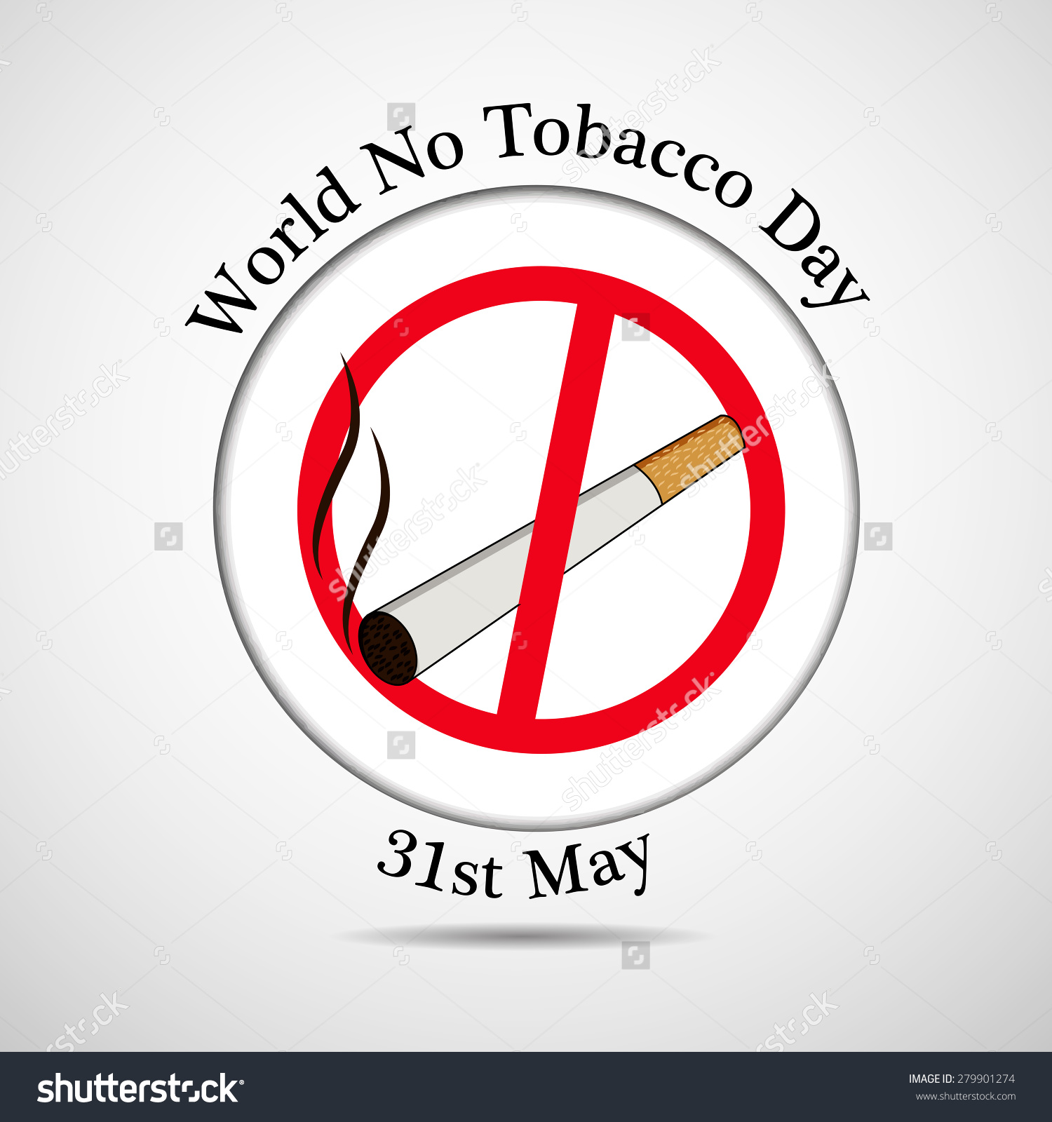 World No Tobacco Day 31st May Illustration