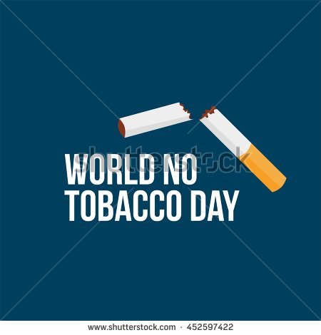 World No Tobacco Day Broken Cigarette Illustration