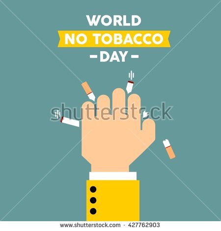 World No Tobacco Day Cigarette In Hand Illustration