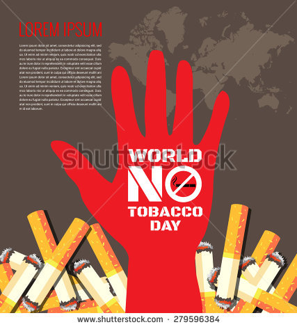 World No Tobacco Day Hand Poster