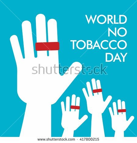 World No Tobacco Day Hands Up Illustration