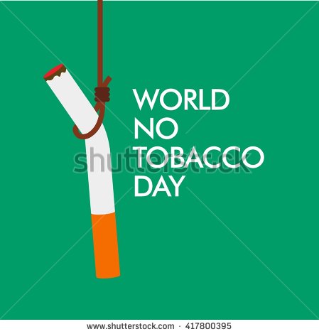 World No Tobacco Day Hanging Cigarette Illustration