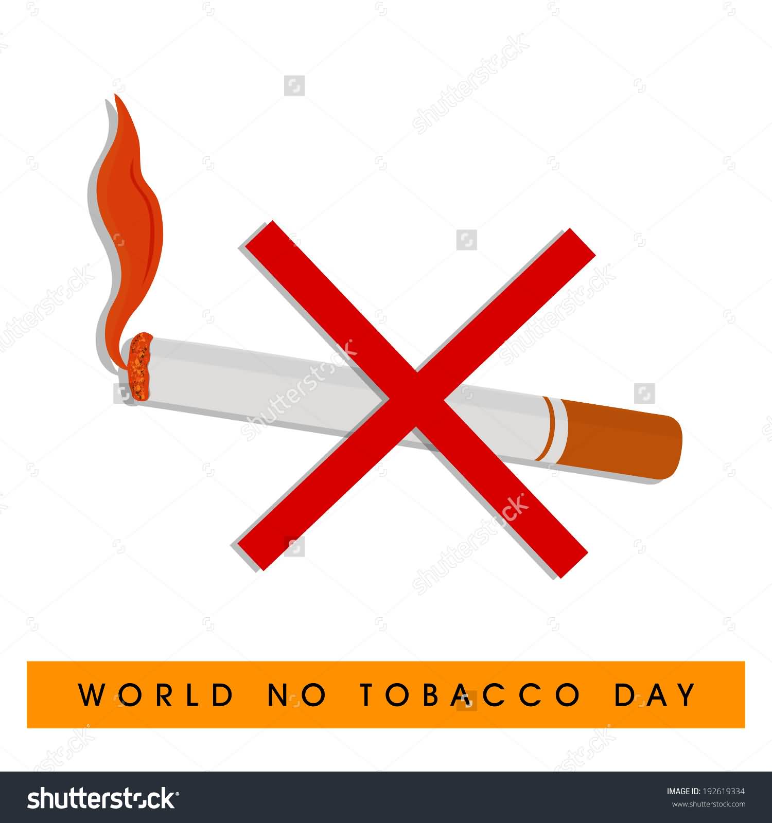 World No Tobacco Day Say No To Cigarette Illustration