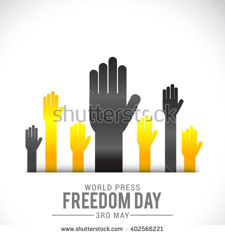 World Press Freedom Day 3rd May Hands Illustration