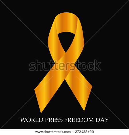 World Press Freedom Day Golden Ribbon