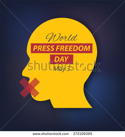 World Press Freedom Day May 3, Man Face Illustration